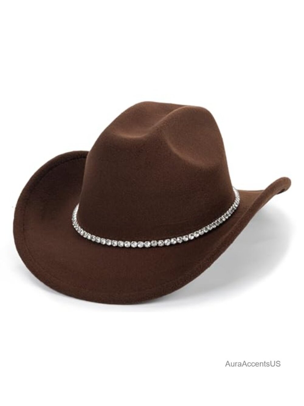 Felt Cowboy Hat Western Fedora Wide Brim Adjustable Sweatband